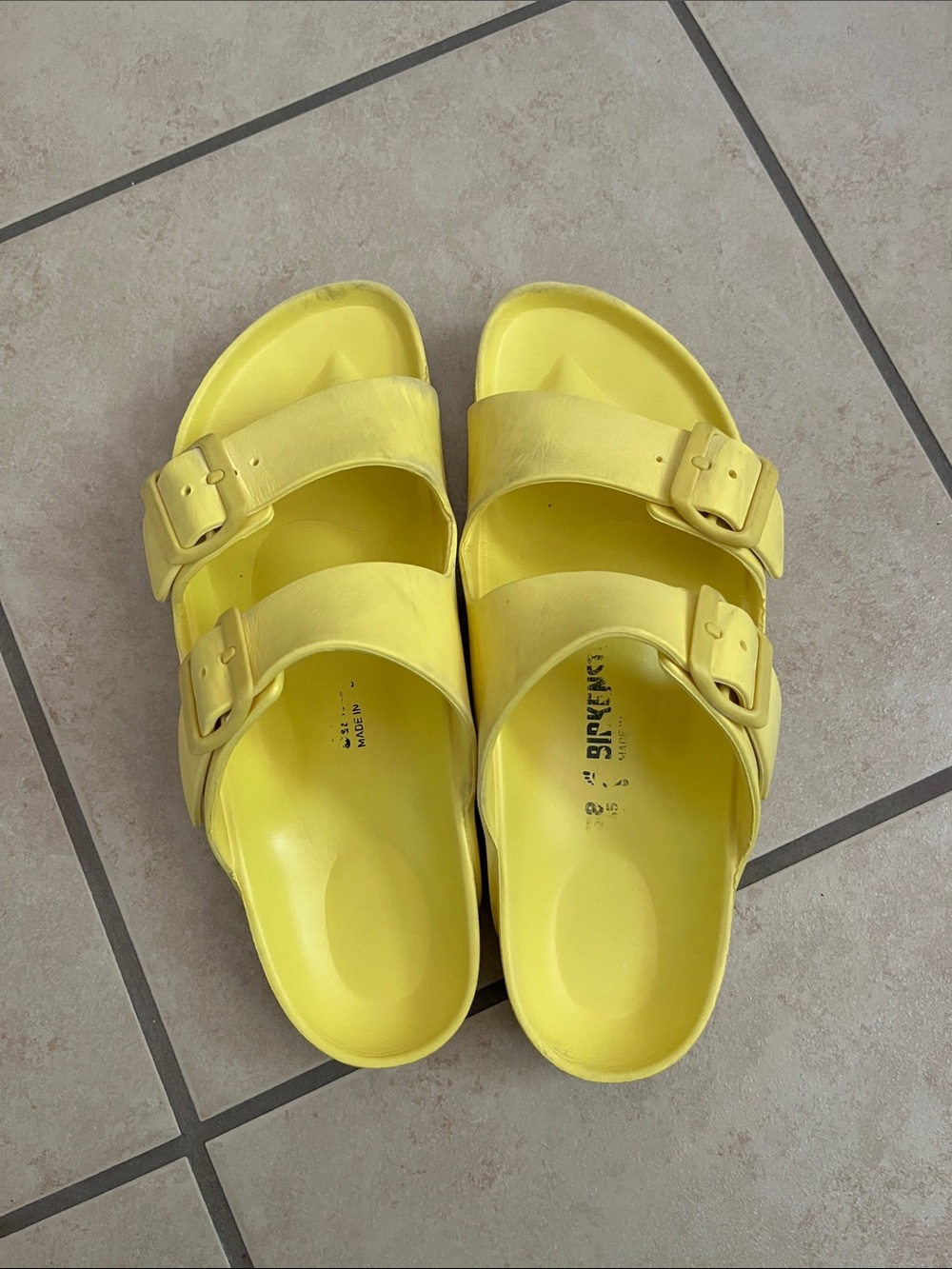Birkenstock Yellow Double-Strap EVA Sandals